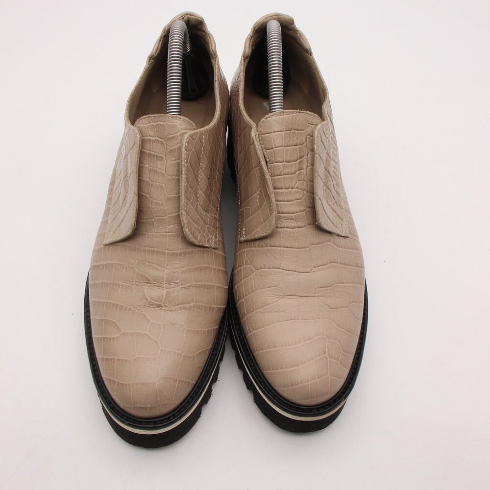 M. Gemi The Gianna Taupe Women's Size EU 41 Croco Printed Leather Slip On - Picture 2 of 10